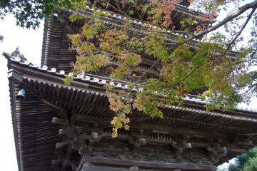 Looking upwards to Bitchu Kokubunji and outwards