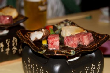 Japanese beef and vegetables - just one the the many delicious dishes we had for dinner