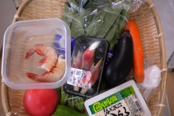 <p>The ingredients for our meal await!</p>