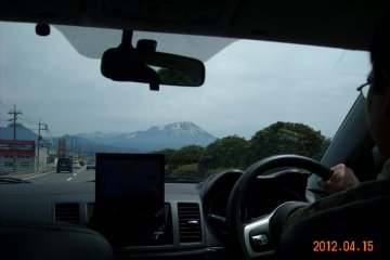 A solemn giant-Mt. Daisen in the distance