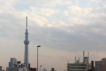 <p>The Tokyo Skytree stands as a reminder of today's world on the other side of the Arakawa river.</p>