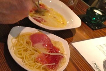 Pasta with Serrano Ham
