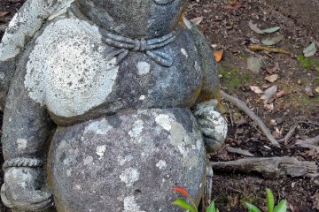 <p>This is not a jizo, but a statue of tanuki （raccoon dog）standing at the foot of Taicho Daishi's statue!</p>