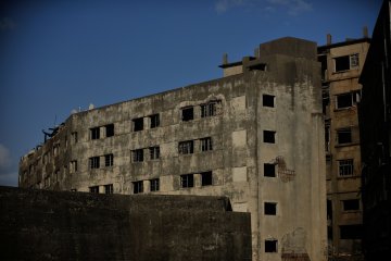 <p>No. 30 and 31 Apartment Buildings; these seven-story buildings are the oldest high-storied buildings in Japan</p>