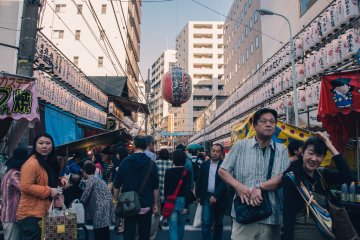 <p>Streets are filled with people enjoying the festival.</p>