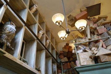 <p>ZONE 1 > HOGSMEADE VILLAGE : ภายในร้าน OWL POST &amp; OWLERY ตกแต่งไว้อย่างสวยงามจนทำให้เห็นภาพจินตนาการแห่งโลกเวทมนตร์อย่างชัดเจนทีเดียว</p>
