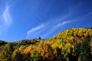 Mount Norikura in Golden Hue