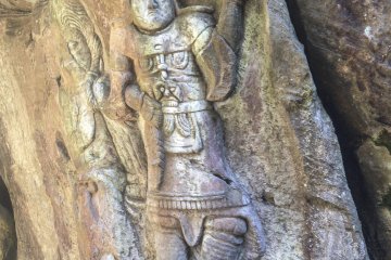 <p>This image is of Tamonten, another of the&nbsp;Shitennō. He is known as the guardian of the north and, as usual, is depicted holding up a small pagoda in his left hand.&nbsp;Tamonten is also said to be the most powerful of the 4 celestial kings.</p>