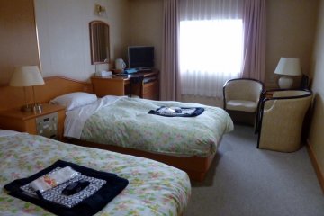 <p>The twin rooms were comfortable and spacious.</p>