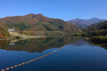 <p>The dam in fall</p>
