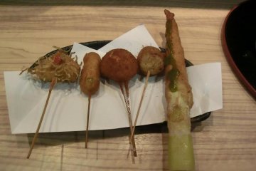 Skewers including Take-no-ko