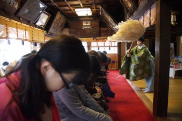 At the shrine