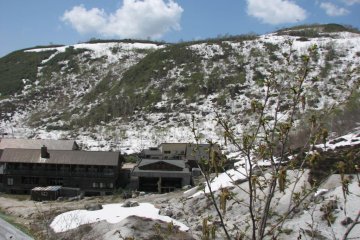 The onsen itself, nestled at the bottom of Mount Annupuri