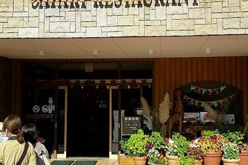 <p>The entrance to the restaurant where you can pick quite a lot of different meals to eat for lunch.&nbsp;</p>
