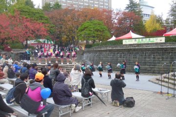 <p>Kotodai-koen also sees performances, as groups from Aoba showcase their talent and hard work</p>