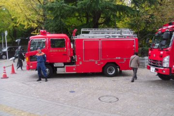<p>The fire brigade are citizens of the Aoba area, too</p>