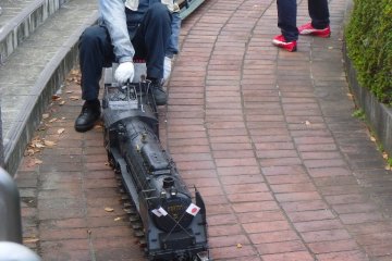 <p>A miniature train offers rides, one of the many activities for children at the festival</p>