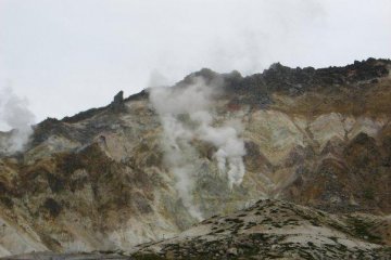The reason for the areas great hotsprings is evidenced all around