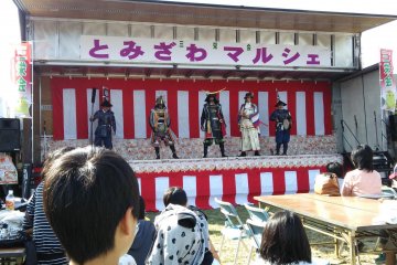 <p>The Squad will turn up to events big and small, such as this market</p>