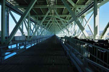 Inside Great Akashi Strait Bridge