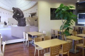 <p>Inside Cafe Rodin</p>