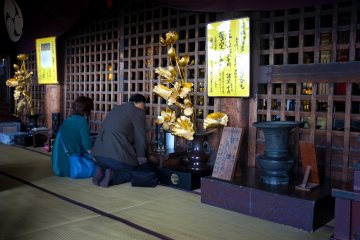 <p>You are welcome to pray at the Nigatsudo Hall</p>