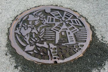 <p>Shin-Asahi on Lake Biwa's western shore has a pretty park with several Dutch style windmills</p>