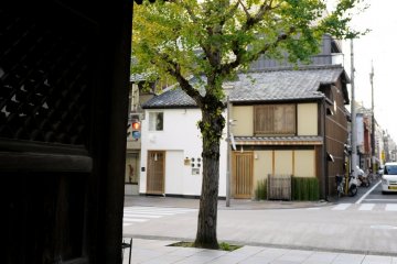 <p>Kyoto City street outside the gate</p>