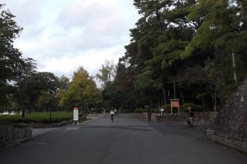 The entrance to the park on the west side