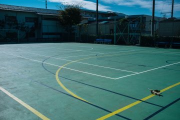 Court where you can play futsal, tennis and basketball