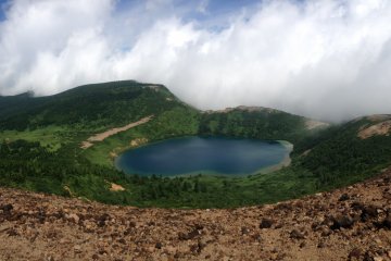 <p>This crater lake is sometimes called 'Eyes of a Witch'</p>