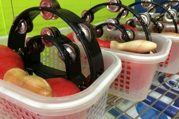 <p>Before heading to your room, grab a basket of maracas and a tambourine for some more fun and action. Free of charge.</p>