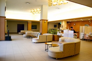<p>The lobby is supplied with comfortable sofas&nbsp;</p>