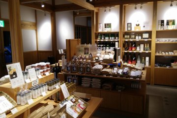 <p>Local Niigata produce in one of the shops</p>