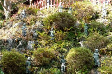 I love how there are statues set within and integrated into nature.