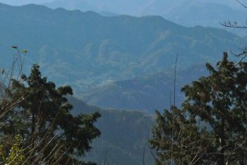 The hike to the top of Mount Takao is rewarded with this amazing view of Mount Fuji.  There are also rest areas and food sold up here.  Various trails lead down the mountain.