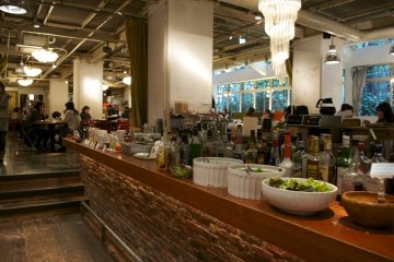 <p>The salad&nbsp;buffet during lunch</p>