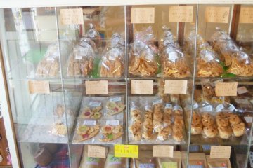 Delicious cookies and scones are available for purchase. Yum!