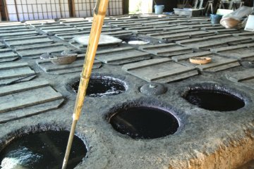 <p>72 Indigo vats in the studio</p>