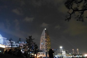 This park is beautiful at night as well. This photo was taken just after a fireworks event.
