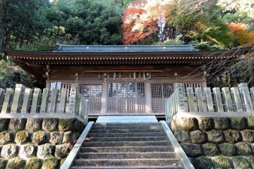 <p>Front view of the Mikoshi-Den Hall</p>