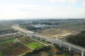 <p>Linimo's track from afar</p>