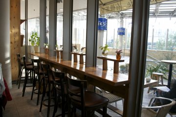 <p>Part of the caf&eacute; interior&nbsp;</p>