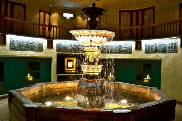 The big and beautiful 'Aurora' fountain inside the factory museum.