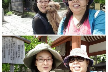 <p>Berpose bersama orang Jepang yang baik hati.</p>