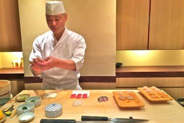 Lunch at Sushi Iwa in Ginza, Tokyo