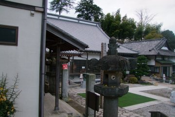 <p>Walking around the temple grounds</p>