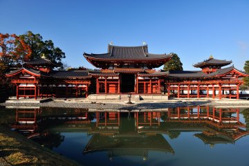 <p>This is the scene that is stamped on the face of the 10-yen coin! The Phoenix Hall, was under renovation for two years, and finally made its first public re-appearance. It looks so beautiful, almost beyond recognition.</p>