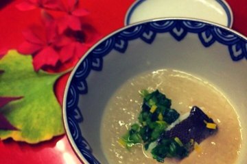 <p>Delicious fish soup with a piece of very tender cod, which melted in the mouth</p>