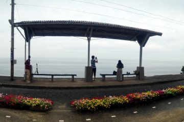 <p>Pemandangan panorama stasiun Shimonada</p>